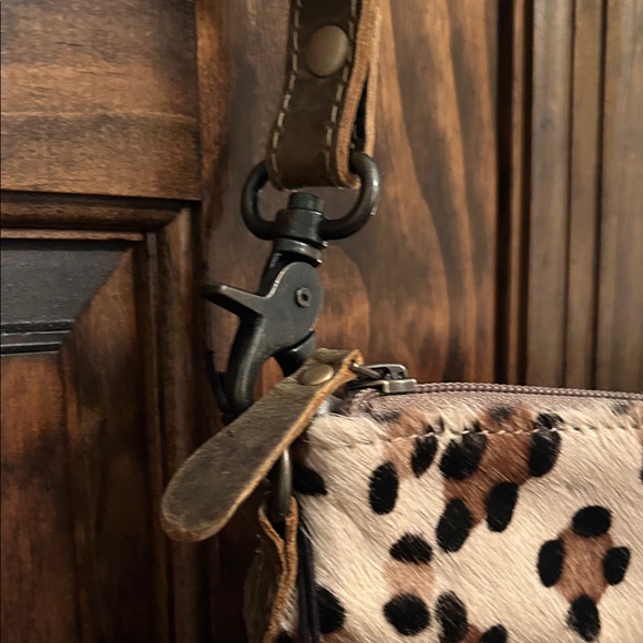 Myra Bag Brown and Cream Animal Print Crossbody - Picture 6 of 12